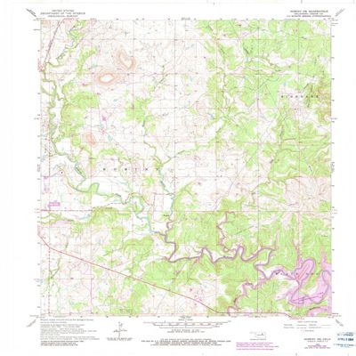 YellowMaps Hominy NE OK topo map, 1:24000 Scale, 7.5 X 7.5 Minute, Historical, 1966, Updated 1983, 27.4 x 22.5 in - Polypropylene
