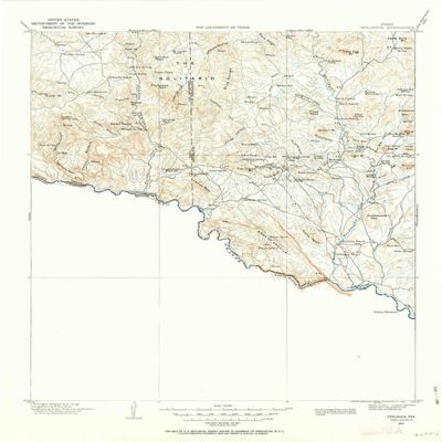 YellowMaps Terlingua TX topo map, 1:125000 Scale, 30 X 30 Minute, Historical, 1903, Updated 1963, 20.9 x 17.6 in - Polypropylene