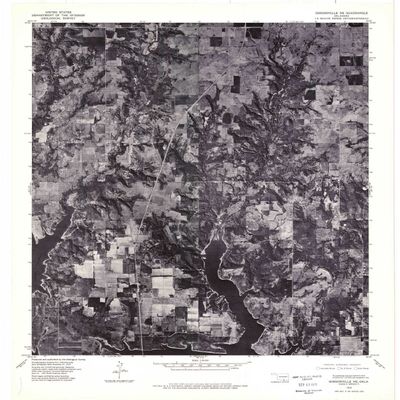 YellowMaps Gordonville NE OK topo map, 1:24000 Scale, 7.5 X 7.5 Minute, Historical, 1976, Updated 1979, 27.3 x 22.5 in - Polypropylene