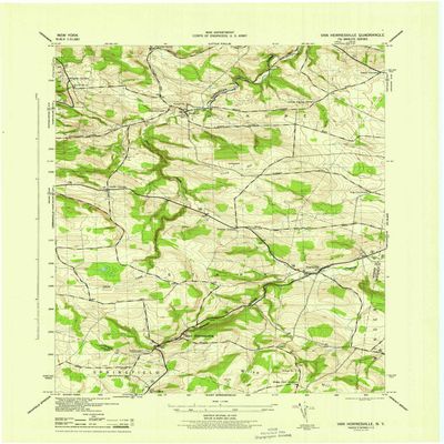 YellowMaps Van Hornesville NY topo map, 1:31680 Scale, 7.5 X 7.5 Minute, Historical, 1945, 22 x 17 in - Polypropylene