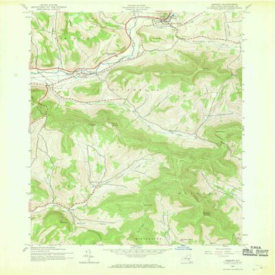 YellowMaps Hobart NY topo map, 1:24000 Scale, 7.5 X 7.5 Minute, Historical, 1945, Updated 1969, 27 x 22 in - Polypropylene