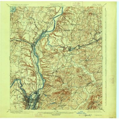 YellowMaps Cohoes NY topo map, 1:62500 Scale, 15 X 15 Minute, Historical, 1898, Updated 1926, 20.1 x 16.6 in - Polypropylene