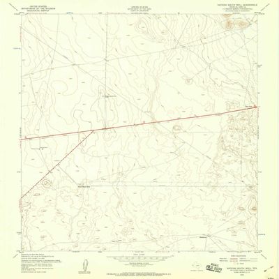 Nations South Well TX topo map, 1:24000 Scale, 7.5 X 7.5 Minute, Historical, 1955, Updated 1959, 26.8 x 22.9 in - Polypropylene