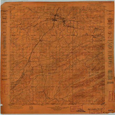 YellowMaps McAlester OK topo map, 1:125000 Scale, 30 X 30 Minute, Historical, 1898, 20.5 x 17.5 in - Tyvek