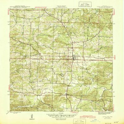 YellowMaps Cave City AR topo map, 1:31680 Scale, 7.5 X 7.5 Minute, Historical, 1943, Updated 1945, 20.8 x 17 in - Polypropylene