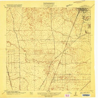 YellowMaps Humble TX topo map, 1:24000 Scale, 7.5 X 7.5 Minute, Historical, 1916, 26.9 x 23.1 in - Polypropylene