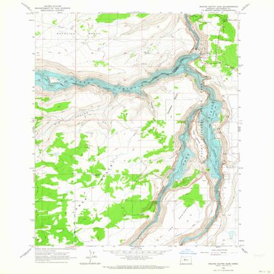 YellowMaps Round Butte Dam OR topo map, 1:24000 Scale, 7.5 X 7.5 Minute, Historical, 1962, Updated 1964, 26.9 x 22 in - Tyvek