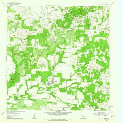 YellowMaps Perrin TX topo map, 1:24000 Scale, 7.5 X 7.5 Minute, Historical, 1961, Updated 1962, 26.9 x 23 in - Polypropylene
