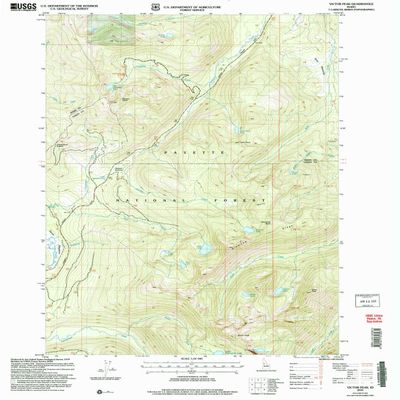 YellowMaps Victor Peak ID topo map, 1:24000 Scale, 7.5 X 7.5 Minute, Historical, 2004, Updated 2007, 26.8 x 22 in - Polypropylene