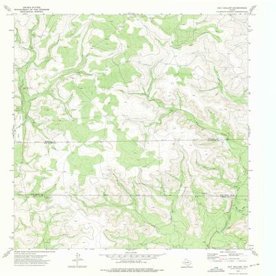 Hay Hollow TX topo map, 1:24000 Scale, 7.5 X 7.5 Minute, Historical, 1973, Updated 1975, 26.9 x 23.1 in - Polypropylene