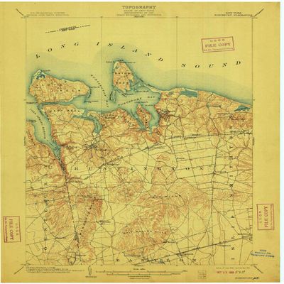 YellowMaps Northport NY topo map, 1:62500 Scale, 15 X 15 Minute, Historical, 1903, Updated 1912, 20 x 16.6 in - Tyvek