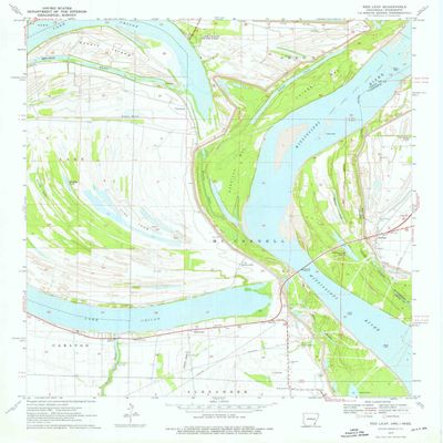 YellowMaps Red Leaf AR topo map, 1:24000 Scale, 7.5 X 7.5 Minute, Historical, 1970, Updated 1976, 26.8 x 22 in - Polypropylene
