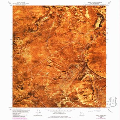 Peplin Flats UT topo map, 1:24000 Scale, 7.5 X 7.5 Minute, Historical, 1969, Updated 1985, 26.8 x 21.9 in - Tyvek