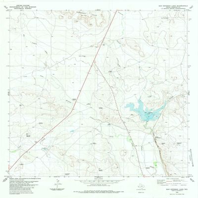 YellowMaps San Esteban Lake TX topo map, 1:24000 Scale, 7.5 X 7.5 Minute, Historical, 1983, Updated 1983, 27.4 x 22.1 in - Polypropylene