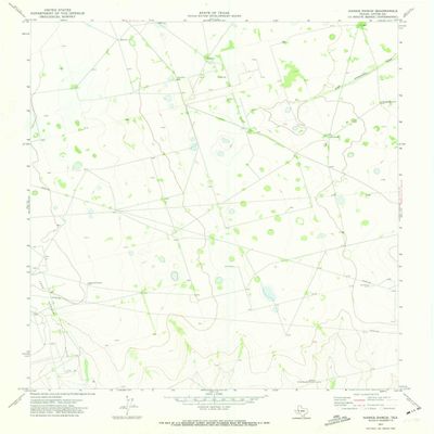 YellowMaps Hanks Ranch TX topo map, 1:24000 Scale, 7.5 X 7.5 Minute, Historical, 1971, Updated 1973, 27 x 23.1 in - Polypropylene