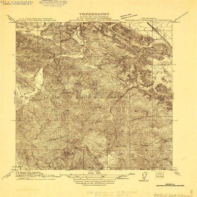 YellowMaps Byron Hot Springs CA topo map, 1:31680 Scale, 7.5 X 7.5 Minute, Historical, 1911, 23 x 17.2 in - Polypropylene