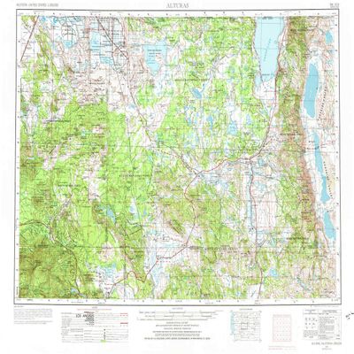 YellowMaps Alturas CA topo map, 1:250000 Scale, 1 X 2 Degree, Historical, 1954, Updated 1971, 21.9 x 29.5 in - Tyvek