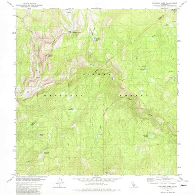 YellowMaps Balloon Dome CA topo map, 1:24000 Scale, 7.5 X 7.5 Minute, Historical, 1982, Updated 1982, 26.7 x 21.9 in - Tyvek