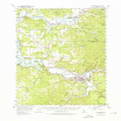 YellowMaps St Maries ID topo map, 1:62500 Scale, 15 X 15 Minute, Historical, 1957, Updated 1976, 22 x 16.3 in - Polypropylene