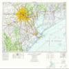 YellowMaps Houston TX topo map, 1:250000 Scale, 1 X 2 Degree, Historical, 1975, Updated 1977, 25.5 x 33.8 in - Polypropylene view 1
