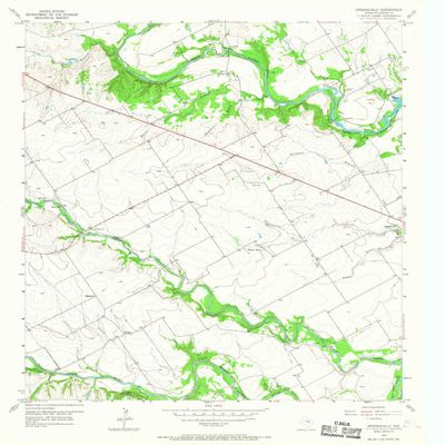 YellowMaps Speegleville TX topo map, 1:24000 Scale, 7.5 X 7.5 Minute, Historical, 1957, Updated 1968, 26.9 x 23 in - Tyvek