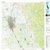 YellowMaps Fresno CA topo map, 1:100000 Scale, 30 X 60 Minute, Historical, 1982, Updated 1983, 24.1 x 41.7 in - Tyvek view 1