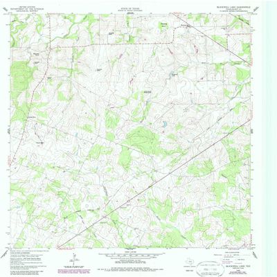 YellowMaps Blackwell Lake TX topo map, 1:24000 Scale, 7.5 X 7.5 Minute, Historical, 1960, Updated 1987, 27 x 23 in - Polypropylene