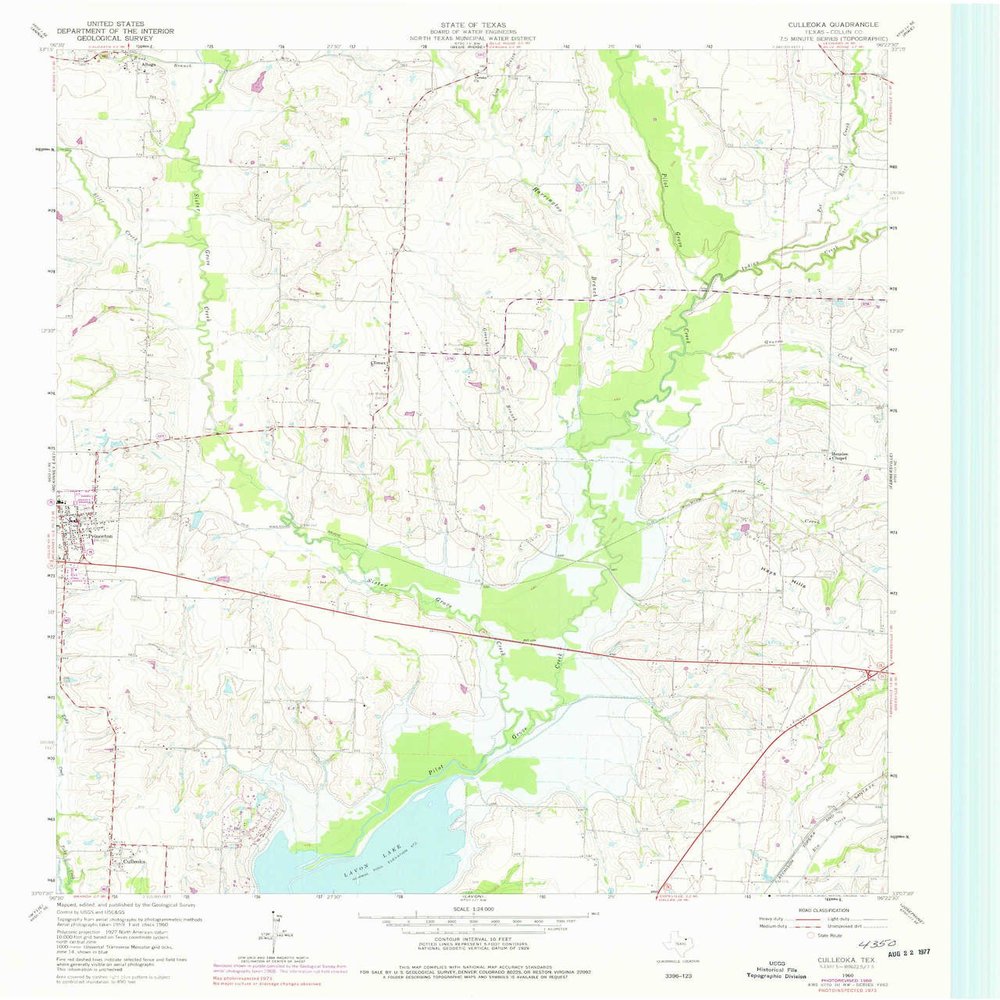 Culleoka TX topo map, 1:24000 Scale, 7.5 X 7.5 Minute, Historical, 1960, Updated 1977, 26.9 x 23 in - Polypropylene