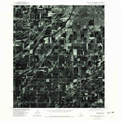 YellowMaps Idaho Falls South ID topo map, 1:24000 Scale, 7.5 X 7.5 Minute, Historical, 1976, Updated 1981, 26.9 x 22 in - Polypropylene