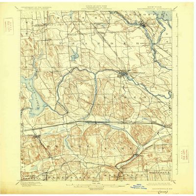 YellowMaps Baldwinsville NY topo map, 1:62500 Scale, 15 X 15 Minute, Historical, 1900, Updated 1925, 20.2 x 16.6 in - Polypropylene