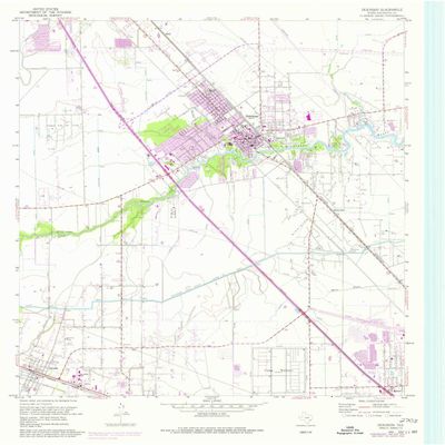 YellowMaps Dickinson TX topo map, 1:24000 Scale, 7.5 X 7.5 Minute, Historical, 1955, Updated 1977, 27 x 23 in - Polypropylene