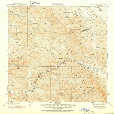 YellowMaps Branch MTN CA topo map, 1:62500 Scale, 15 X 15 Minute, Historical, 1942, Updated 1951, 20.8 x 16.6 in - Polypropylene