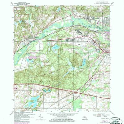 YellowMaps Augusta MI topo map, 1:24000 Scale, 7.5 X 7.5 Minute, Historical, 1961, Updated 1985, 26.8 x 21.9 in - Polypropylene