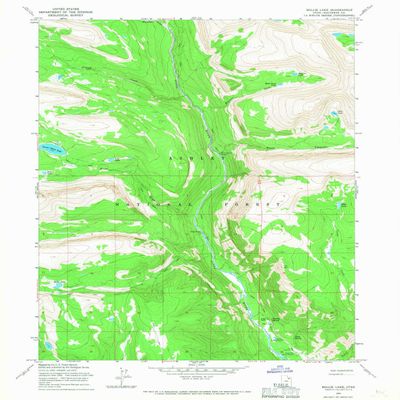 Bollie Lake UT topo map, 1:24000 Scale, 7.5 X 7.5 Minute, Historical, 1965, Updated 1967, 26.8 x 22 in - Tyvek