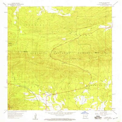 YellowMaps Acorn AR topo map, 1:24000 Scale, 7.5 X 7.5 Minute, Historical, 1958, Updated 1959, 26.8 x 22 in - Polypropylene