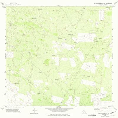 YellowMaps Alta Vista Ranch SW TX topo map, 1:24000 Scale, 7.5 X 7.5 Minute, Historical, 1972, Updated 1975, 27.4 x 23 in - Polypropylene