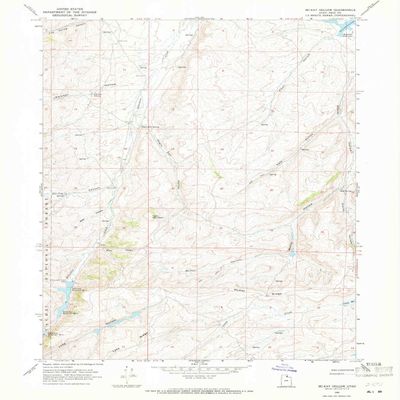 Mc Kay Hollow UT topo map, 1:24000 Scale, 7.5 X 7.5 Minute, Historical, 1968, Updated 1971, 26.8 x 22 in - Polypropylene