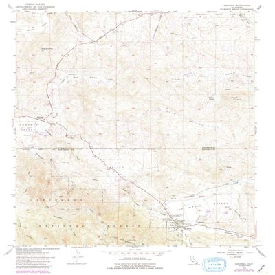 YellowMaps Aguanga CA topo map, 1:24000 Scale, 7.5 X 7.5 Minute, Historical, 1954, Updated 1988, 26.8 x 22 in - Polypropylene
