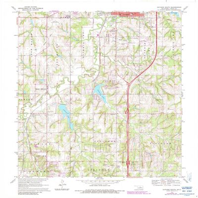 YellowMaps Guthrie South OK topo map, 1:24000 Scale, 7.5 X 7.5 Minute, Historical, 1970, Updated 1983, 27.4 x 22.5 in - Polypropylene