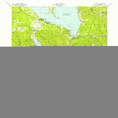 YellowMaps Almanor CA topo map, 1:62500 Scale, 15 X 15 Minute, Historical, 1955, Updated 1957, 20.8 x 16.6 in - Tyvek