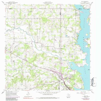 YellowMaps Azle TX topo map, 1:24000 Scale, 7.5 X 7.5 Minute, Historical, 1955, Updated 1986, 26.9 x 23 in - Polypropylene