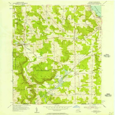 YellowMaps Panama NY topo map, 1:24000 Scale, 7.5 X 7.5 Minute, Historical, 1954, Updated 1957, 26.9 x 22 in - Polypropylene