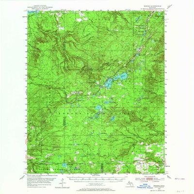 YellowMaps Winona MI topo map, 1:62500 Scale, 15 X 15 Minute, Historical, 1954, Updated 1964, 20.9 x 17 in - Polypropylene