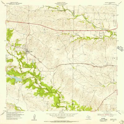 YellowMaps Aledo TX topo map, 1:24000 Scale, 7.5 X 7.5 Minute, Historical, 1955, Updated 1956, 26.8 x 21.6 in - Tyvek