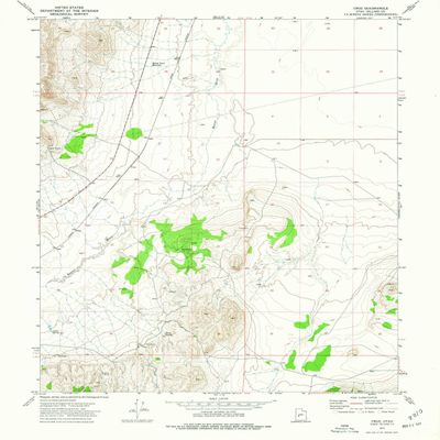 YellowMaps Cruz UT topo map, 1:24000 Scale, 7.5 X 7.5 Minute, Historical, 1973, Updated 1976, 26.7 x 21.8 in - Polypropylene