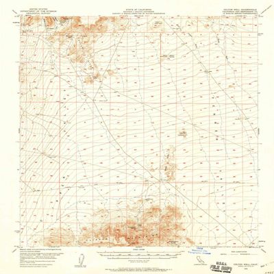 Colton Well CA topo map, 1:62500 Scale, 15 X 15 Minute, Historical, 1956, Updated 1958, 20.8 x 16.6 in - Polypropylene