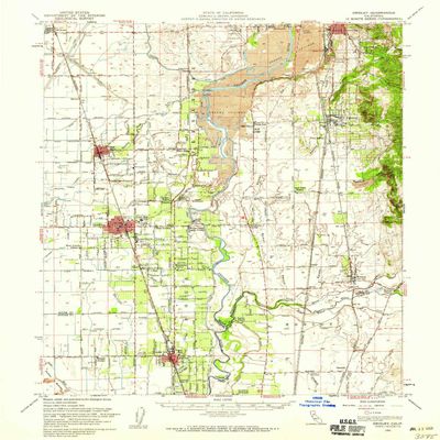 YellowMaps Gridley CA topo map, 1:62500 Scale, 15 X 15 Minute, Historical, 1952, Updated 1959, 20.7 x 16.6 in - Tyvek