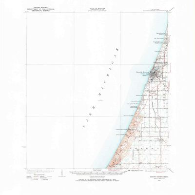 YellowMaps South Haven MI topo map, 1:62500 Scale, 15 X 15 Minute, Historical, 1927, Updated 1972, 21.9 x 18 in - Polypropylene
