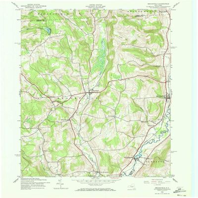 YellowMaps Brookfield NY topo map, 1:24000 Scale, 7.5 X 7.5 Minute, Historical, 1943, Updated 1973, 26.9 x 22.1 in - Tyvek
