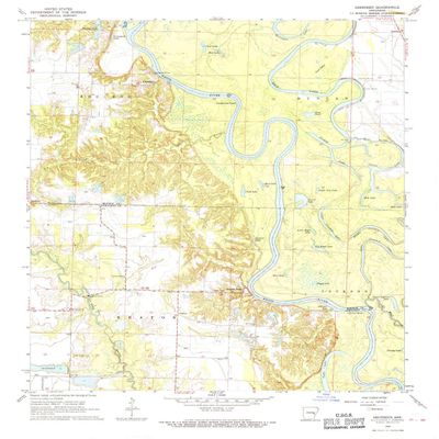 YellowMaps Aberdeen AR topo map, 1:24000 Scale, 7.5 X 7.5 Minute, Historical, 1968, Updated 1970, 27 x 22.1 in - Tyvek